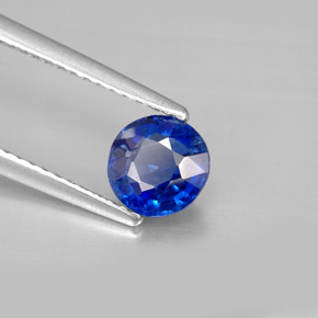 Cianita azul natural 0,96ct, corte redondo, VS-SI