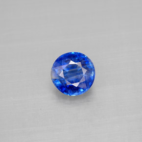 Cianita azul natural 1,19ct, corte redondo, VS-SI