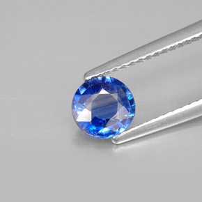 Cianita azul natural 0,78ct, corte redondo, VS-SI