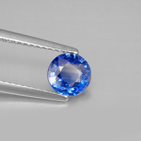 Cianita azul natural 0,78ct, corte redondo, VS-SI