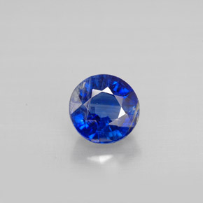 Cianita azul natural 1,21ct, corte redondo, VS-SI