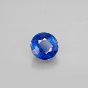 Cianita azul natural 1,20ct, corte redondo, VS-SI