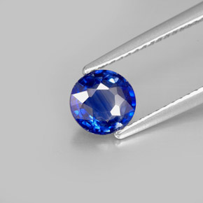 Cianita azul natural 0,97ct, corte redondo, VS-SI