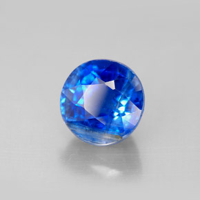 Cianita azul natural 2,71ct, corte redondo, SI