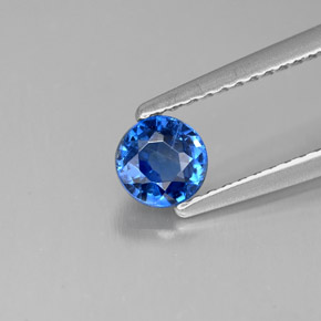 Cianita azul natural 0,65ct, corte redondo, SI