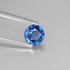 Cianita azul natural 0,65ct, corte redondo, SI