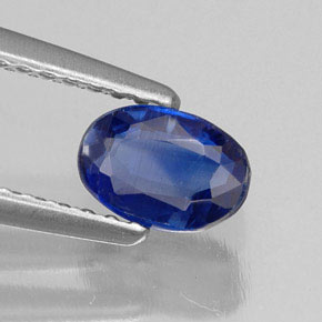 Cianita azul natural 0,72ct, corte oval, VS-SI