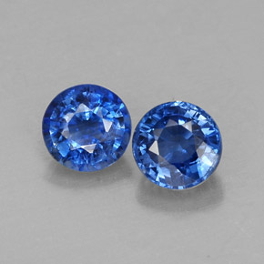 Pedras preciosas de cianita azul natural de  ct, corte redondo, VS-SI
