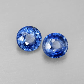 Pedras preciosas de cianita azul natural de  ct, corte redondo, VS-SI