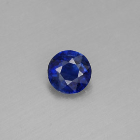 Cianita azul natural 0,42ct, corte redondo, VS-SI