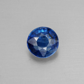 Cianita azul natural 0,46ct, corte redondo, VS-SI