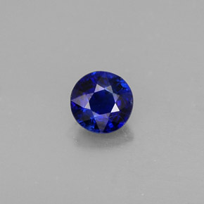 Cianita azul natural 0,45ct, corte redondo, VS