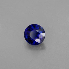 Cianita azul natural 0,45ct, corte redondo, VS