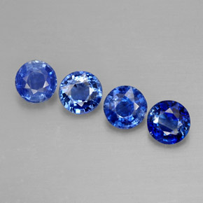 Pedras preciosas de cianita azul natural de  ct, corte redondo, VS-SI