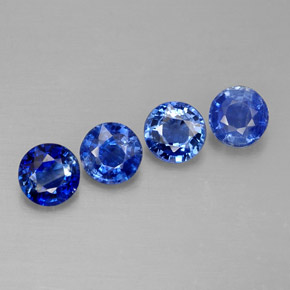 Pedras preciosas de cianita azul natural de  ct, corte redondo, VS-SI
