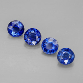 Pedras preciosas de cianita azul natural de  ct, corte redondo, VS-SI