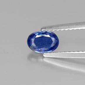 Cianita azul natural 0,61ct, corte oval, SI
