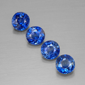 Pedras preciosas de cianita azul natural de  ct, corte redondo, SI
