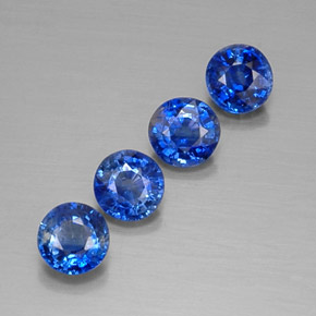 Pedras preciosas de cianita azul natural de  ct, corte redondo, SI
