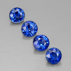 Pedras preciosas de cianita azul natural de  ct, corte redondo, SI
