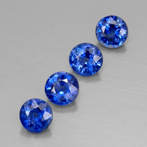 Pedras preciosas de cianita azul natural de  ct, corte redondo, SI