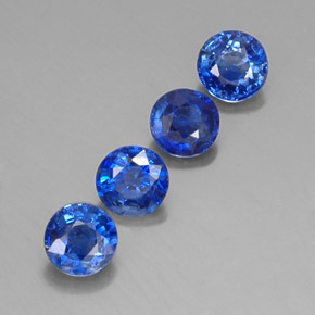 Pedras preciosas de cianita azul natural de  ct, corte redondo, SI