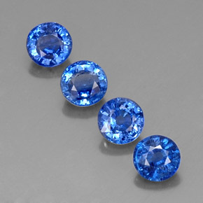 Pedras preciosas de cianita azul natural de  ct, corte redondo, SI