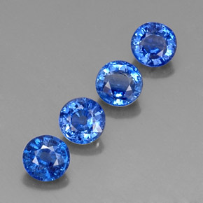 Pedras preciosas de cianita azul natural de  ct, corte redondo, SI