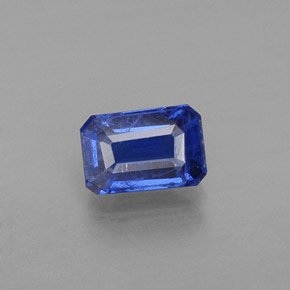 Cianita azul natural 0,82ct, corte esmeralda, VS-SI