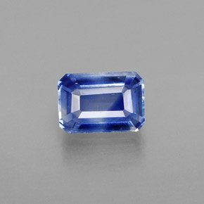 Cianita azul natural 0,96ct, corte esmeralda, VS