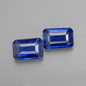 Pedras preciosas de cianita azul natural de  ct, corte esmeralda, VS-SI