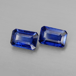 Pedras preciosas de cianita azul natural de  ct, corte esmeralda, VS-SI
