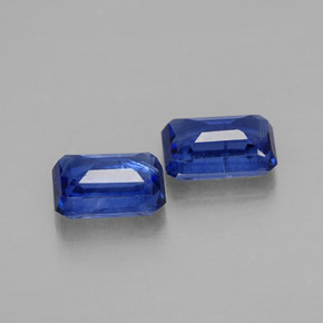 Pedras preciosas de cianita azul natural de  ct, corte esmeralda, VS-SI