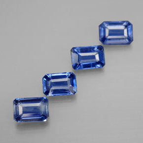 Pedras preciosas de cianita azul natural de  ct, corte esmeralda, VS-SI