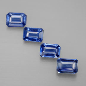 Pedras preciosas de cianita azul natural de  ct, corte esmeralda, VS-SI