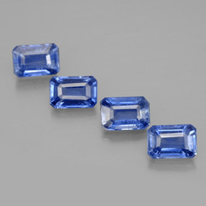 Pedras preciosas de cianita azul natural de  ct, corte esmeralda, VS-SI