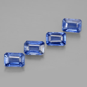 Pedras preciosas de cianita azul natural de  ct, corte esmeralda, VS-SI