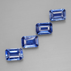 Pedras preciosas de cianita azul natural de  ct, corte esmeralda, VS-SI
