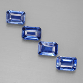 Pedras preciosas de cianita azul natural de  ct, corte esmeralda, VS-SI