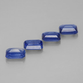 Pedras preciosas de cianita azul natural de  ct, corte esmeralda, VS-SI