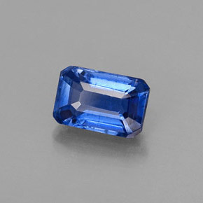 Cianita azul natural 0,80ct, corte esmeralda, VS