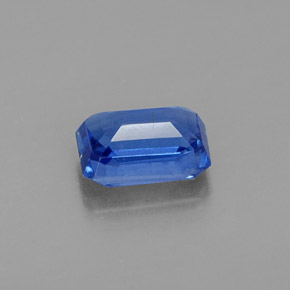 Cianita azul natural 0,80ct, corte esmeralda, VS