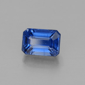 Cianita azul natural 1,01ct, corte esmeralda, VS