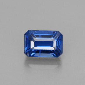Cianita azul natural 1,01ct, corte esmeralda, VS