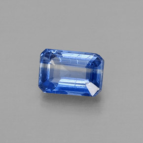 Cianita azul natural 0,75ct, corte esmeralda, SI