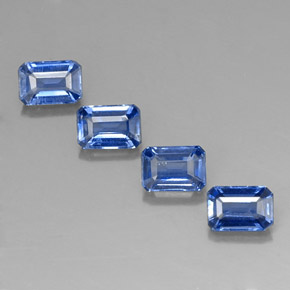 Pedras preciosas de cianita azul natural de  ct, corte esmeralda, VS-SI