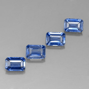 Pedras preciosas de cianita azul natural de  ct, corte esmeralda, VS-SI