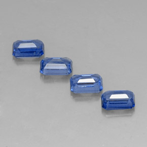 Pedras preciosas de cianita azul natural de  ct, corte esmeralda, VS-SI