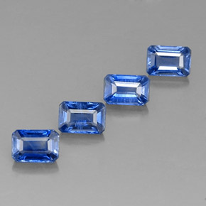 Pedras preciosas de cianita azul natural de  ct, corte esmeralda, VS-SI