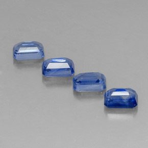 Pedras preciosas de cianita azul natural de  ct, corte esmeralda, VS-SI